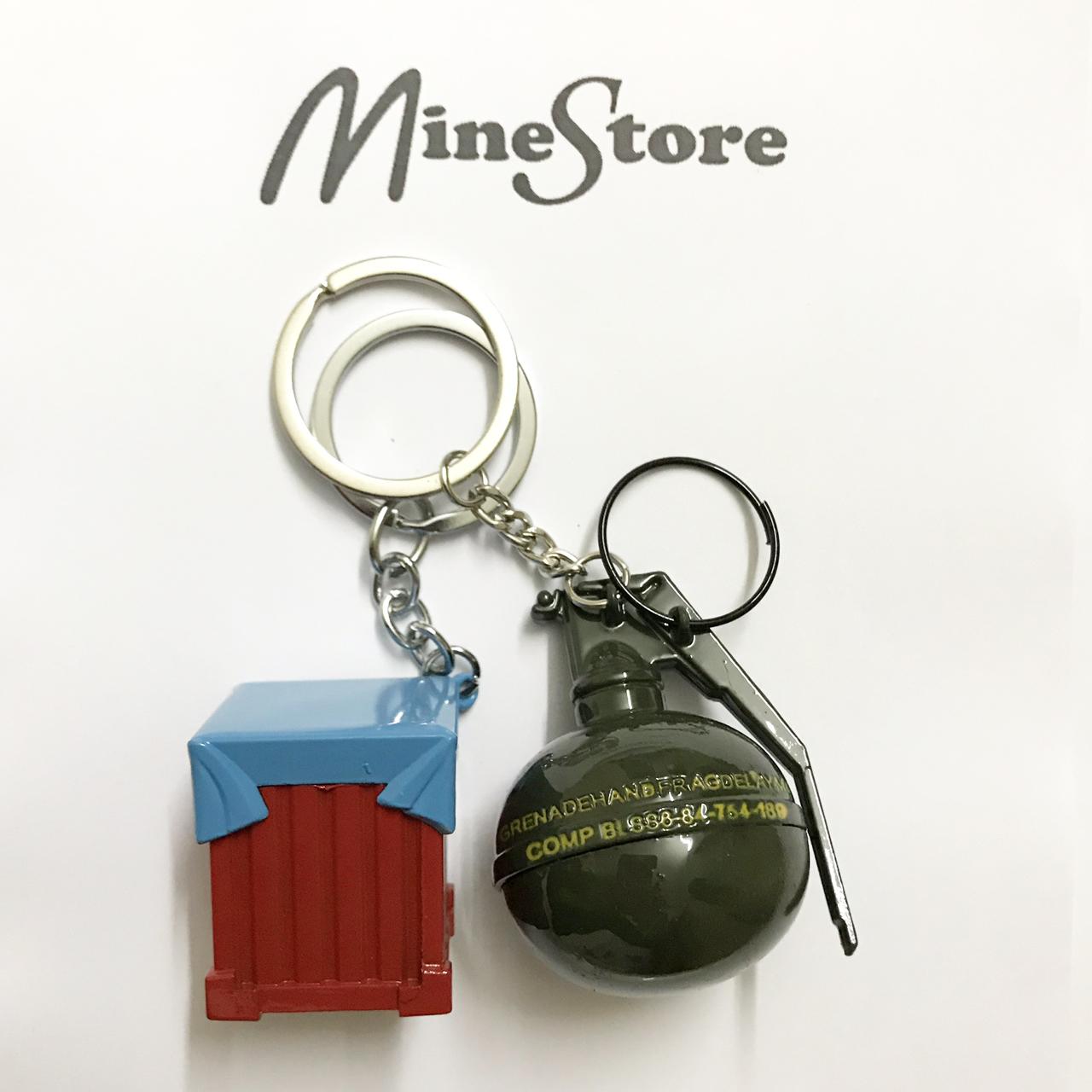 Combo Móc Khóa PUBG: Hòm Thính PUBG Và Frag Gre PUBG