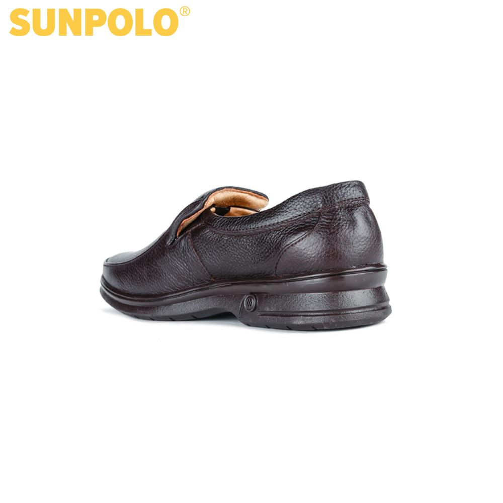 Giày Nam Da Cao Cấp SunPoLo (Nâu)