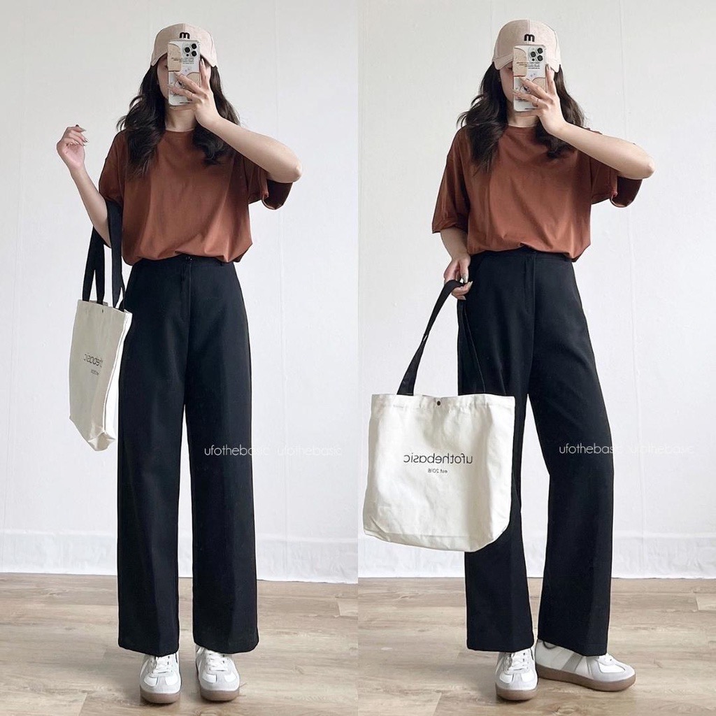 [Nhập LAZLOOK99 GIẢM 100K/500K] Quần ống rộng dáng suông dài – Straight Trousers – ufo.thebasic