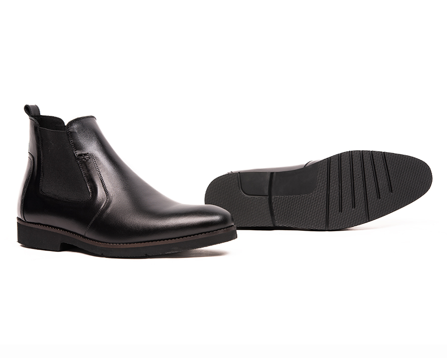 [7CM] Giày Chelsses Boots nam T&TRA S1077 Nâu Tối - Nhẹ Như Dép