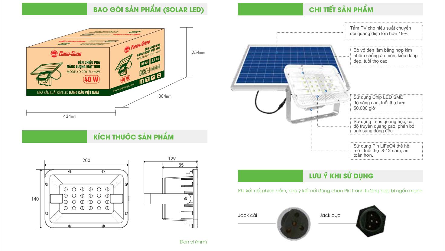 [Shop Chính Hãng]  Đèn led chiếu pha NLMT CP01SL 40w 6500K Rạng Đông
