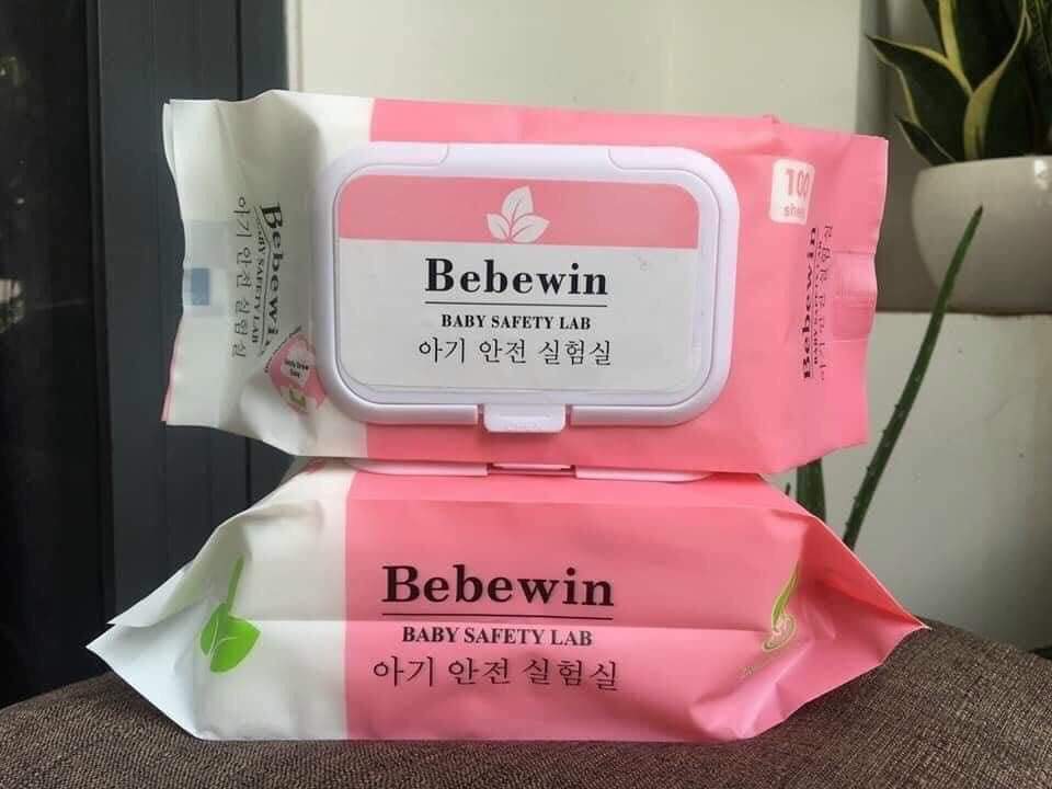 Khăn ướt không mùi Bebewin 100 tờ (to đùng)