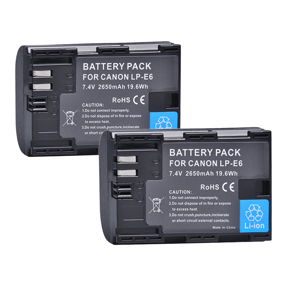 Lp-e6 2650mah pin lp-e6n lpe6 cho canon eos 5d mark iv 5d2 5ds r mark ii 2 iii. 3 6d 60d 60d 7d 7d2 7d 70d