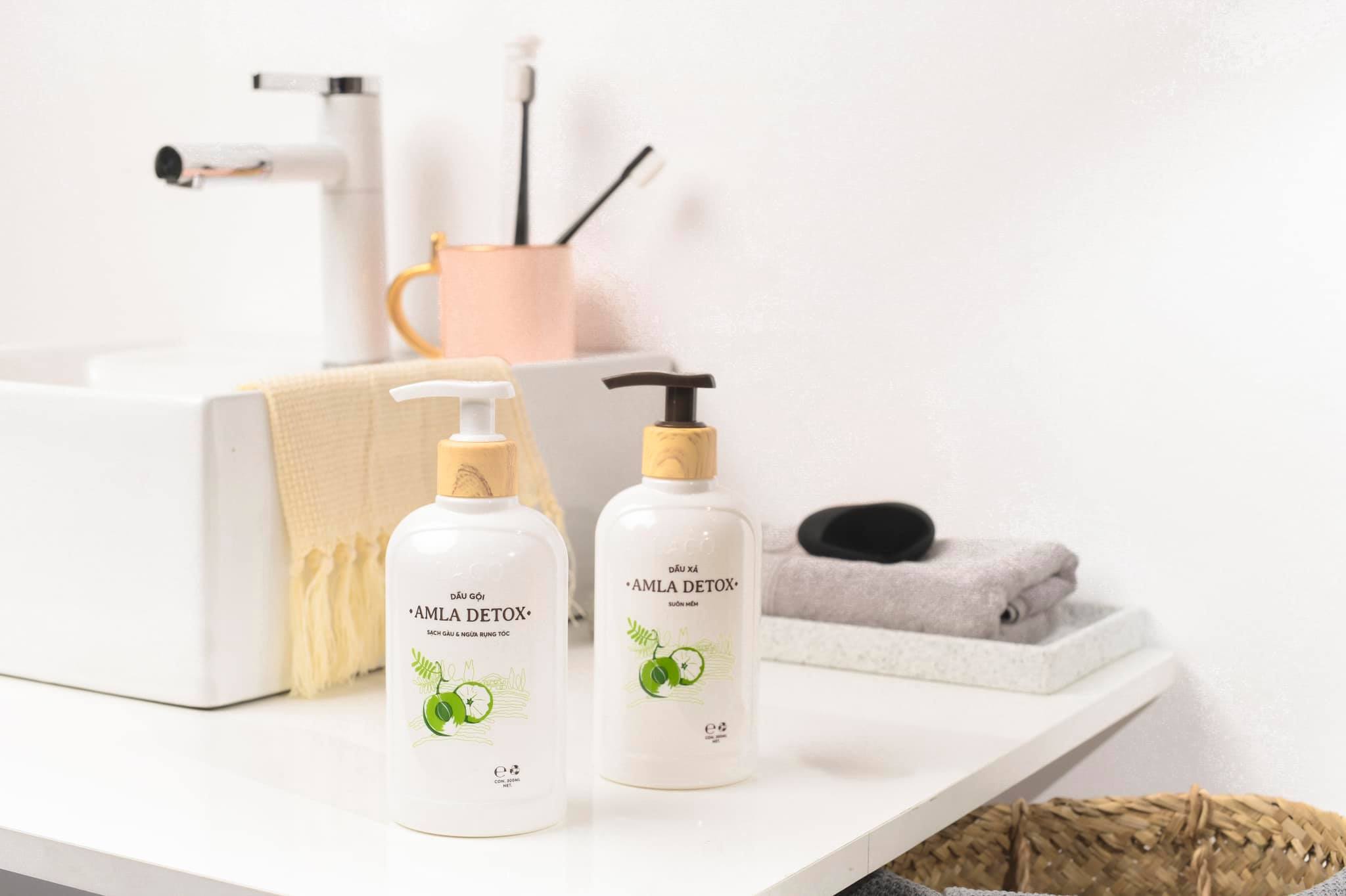 Combo dầu gội + dầu xả Amla Detox Laco