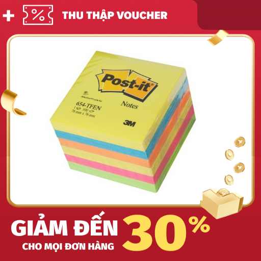 [HCM]2 xấp Giấy note 5 màu 3x3 inchxấp 100 tờ5 màumỗi màu 20 tờ