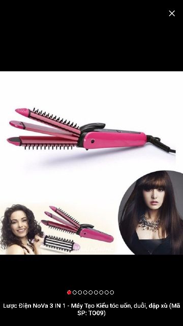 Lược Điện Làm Tóc 3in 1 Đa Chức Năng