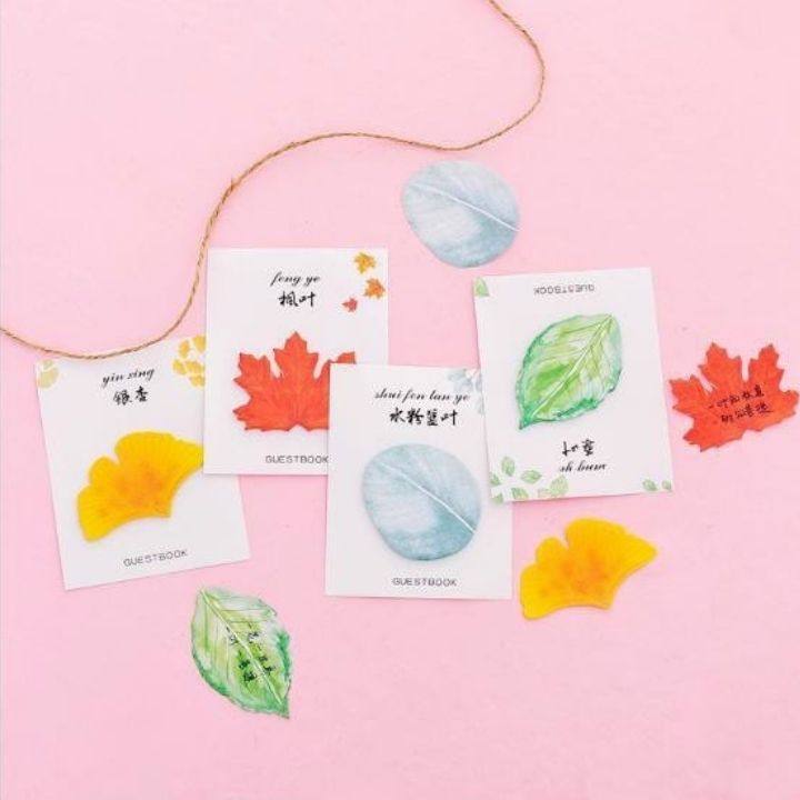 Combo 3 Giấy Nhớ Giấy Ghi Nhớ Giấy Ghi Chú Giấy Note Heo Ngựa Hình Lá Dễ Thương Siêu Cute mix mẫu