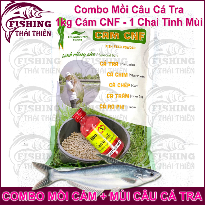 [HCM]Combo 1kg Cám CNF 1 Chai Tinh Mùi Thái Lan M12 Chuyên Câu Cá Tra Sông Hồ Dịch Vụ