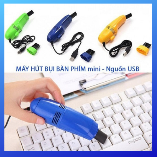 Máy hút bụi laptop mini lực hút mạnh, chổi quét phím mềm mại quét sạch khe, gọn nhẹ dễ dàng mang theo sử dụng thân thiện môi trường