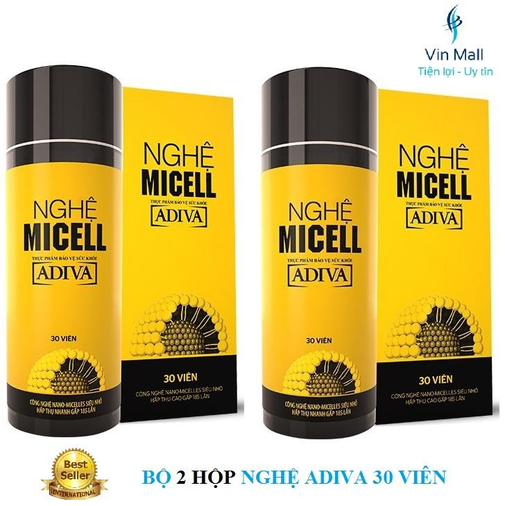 Combo 2 Hộp Nghệ Micell Adiva 30 viên (720mg x 30 viên / Hộp)