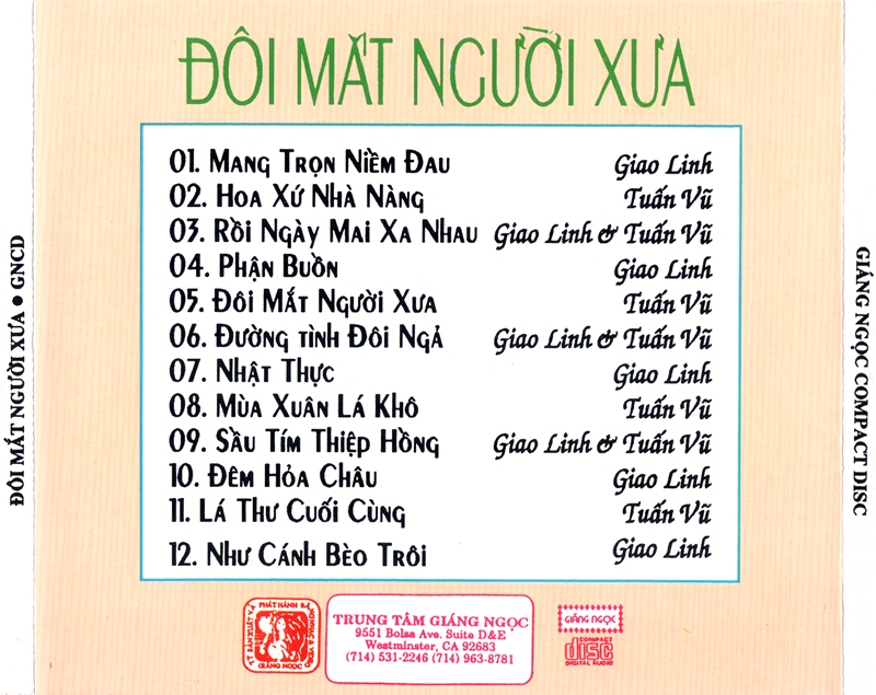 Bộ 8 đĩa cd nhạc tuấn vũ 1