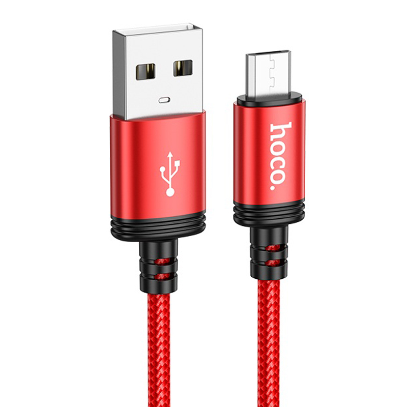Cáp sạc 2.4A Hoco X89 Micro vải dù bện siêu bền dài 1M cho Android ( Đỏ )