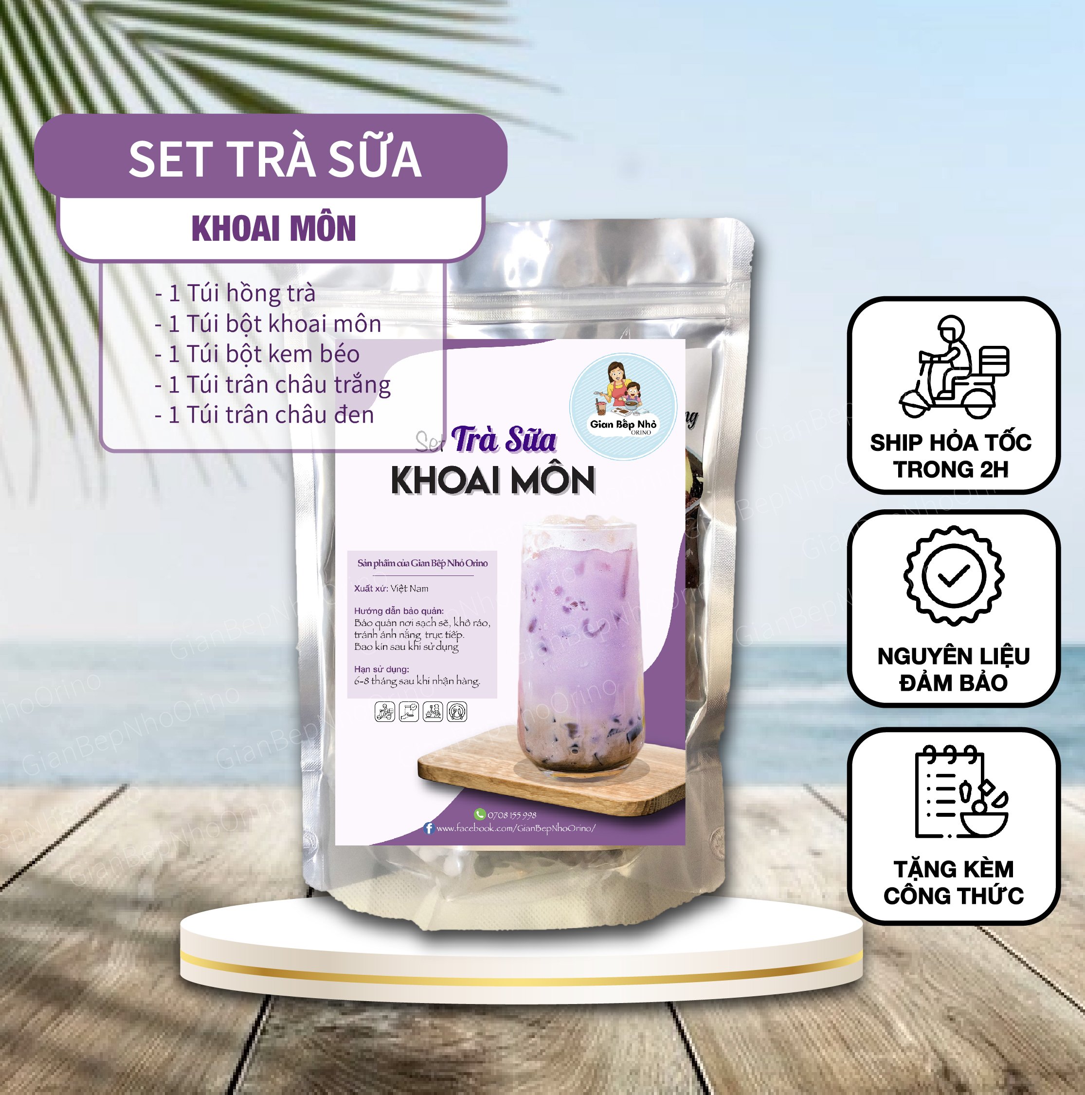 [HCM] Set Nguyên Liệu Tự Pha Trà Sữa Thái Đỏ (30-35 ly)