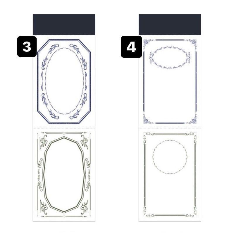 Krisna.room ♡ Tập giấy note khung xinh xắn làm journal (50 tờ)