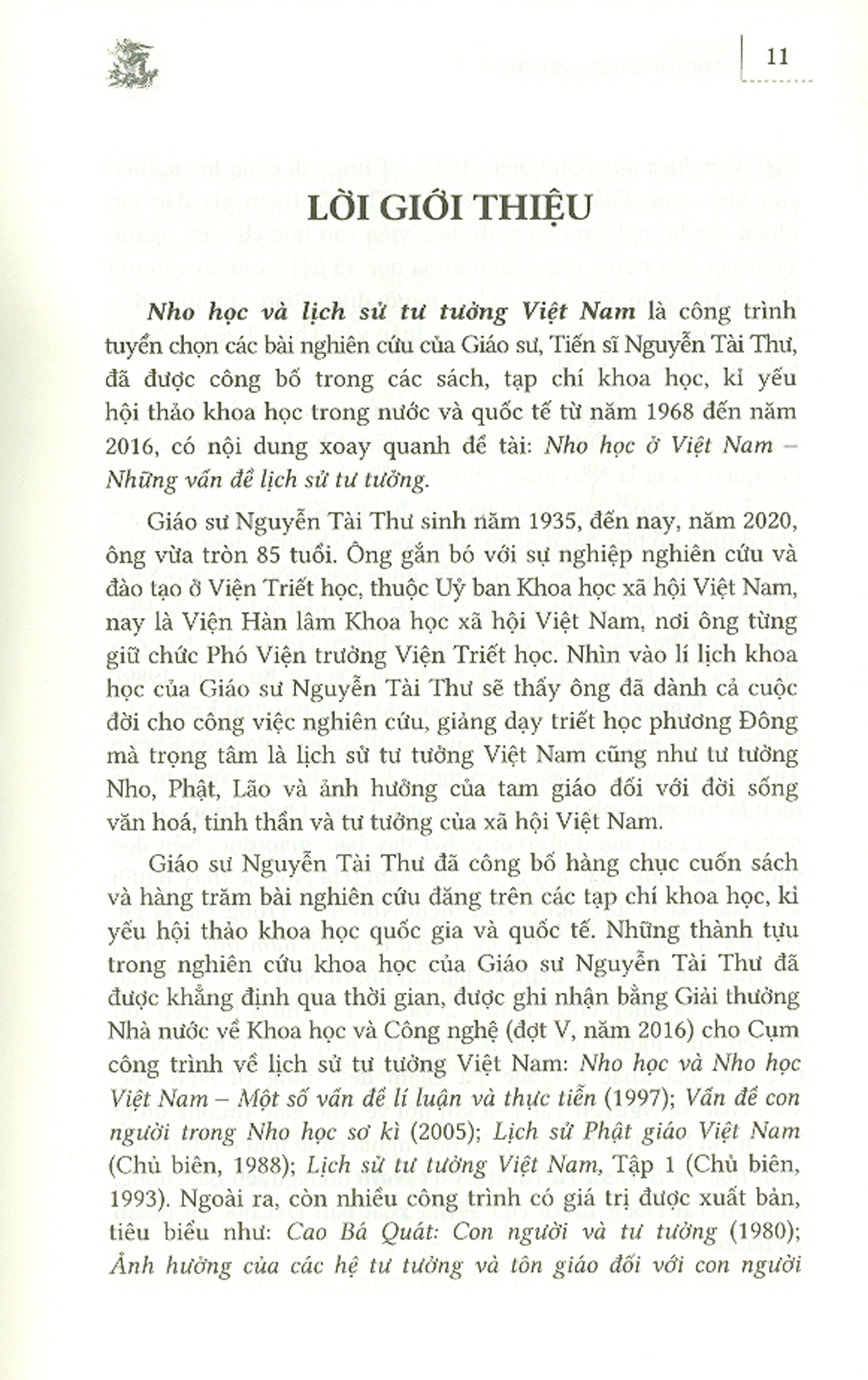 Nho Học Và Lịch Sử Tư Tưởng Việt Nam (Bìa Cứng)