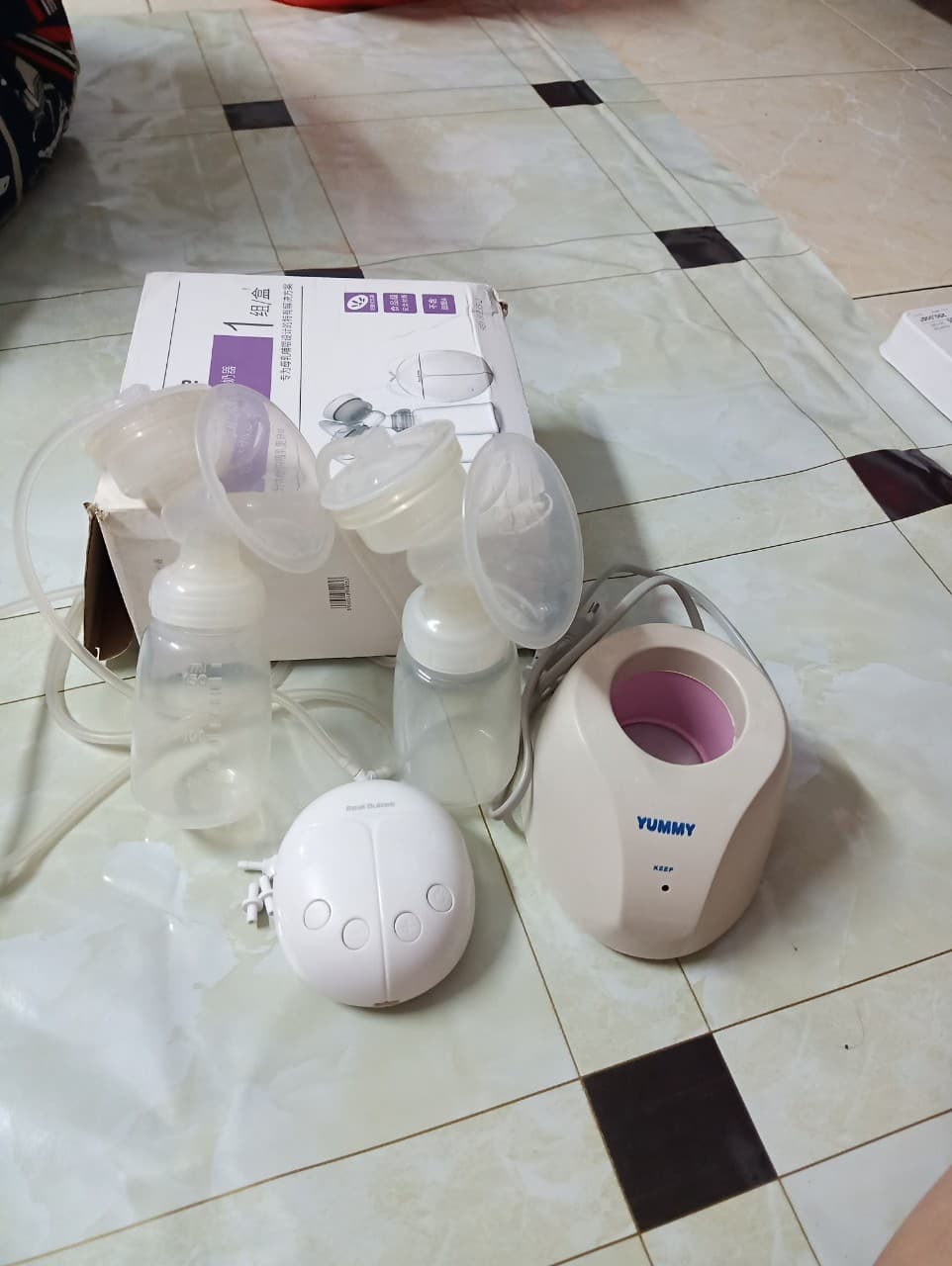 combo máy vắt và tiệt trùng bình sữa