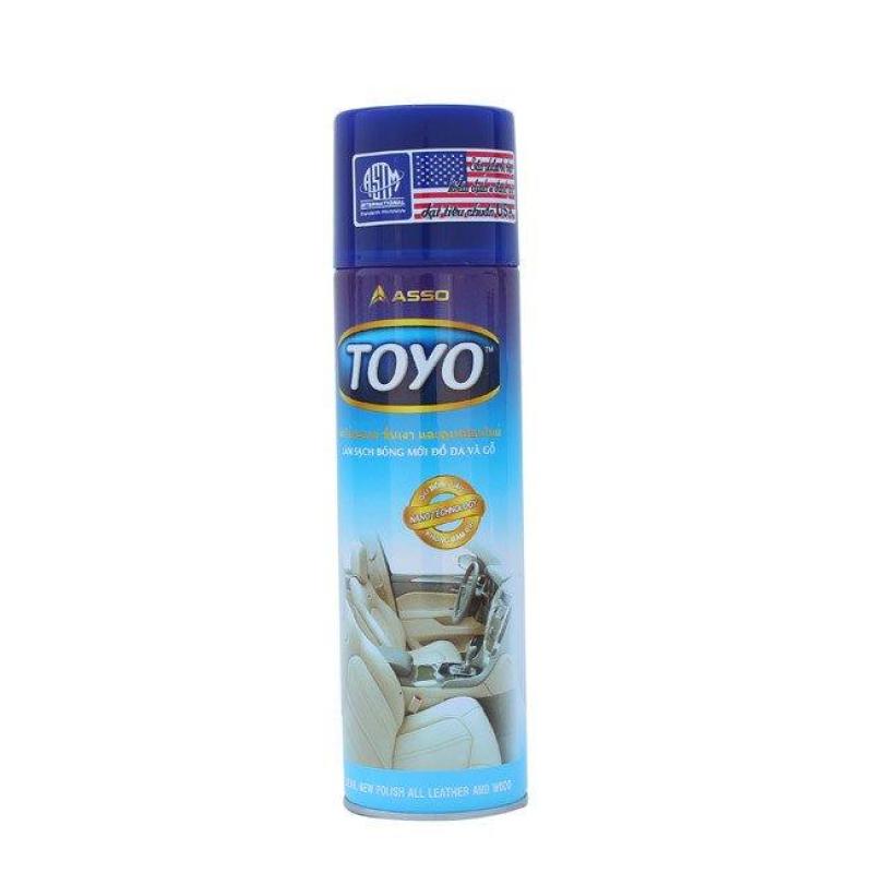Chai Xịt Nội Thất Đánh Bóng Da , Nhựa , Vỏ Xe Toyo 500ml