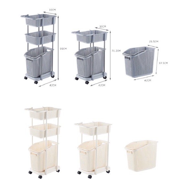 Kệ Nhựa 3 Tầng Mẫu Mới