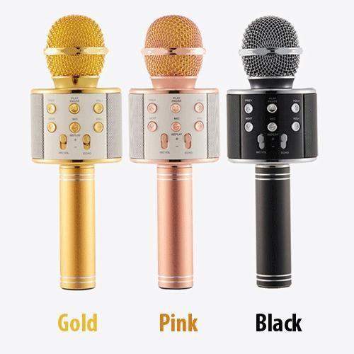 Mic kèm Loa Bluetooth WS-858 đa năng 6 trong 1 hát Karaoke