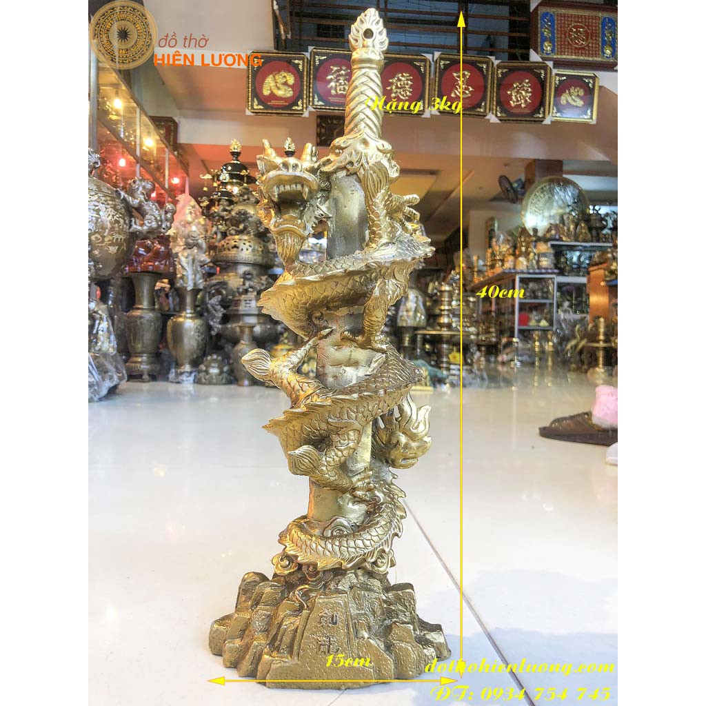 Statue dragon roll bronze sword 40cm high (Dragon Sword)