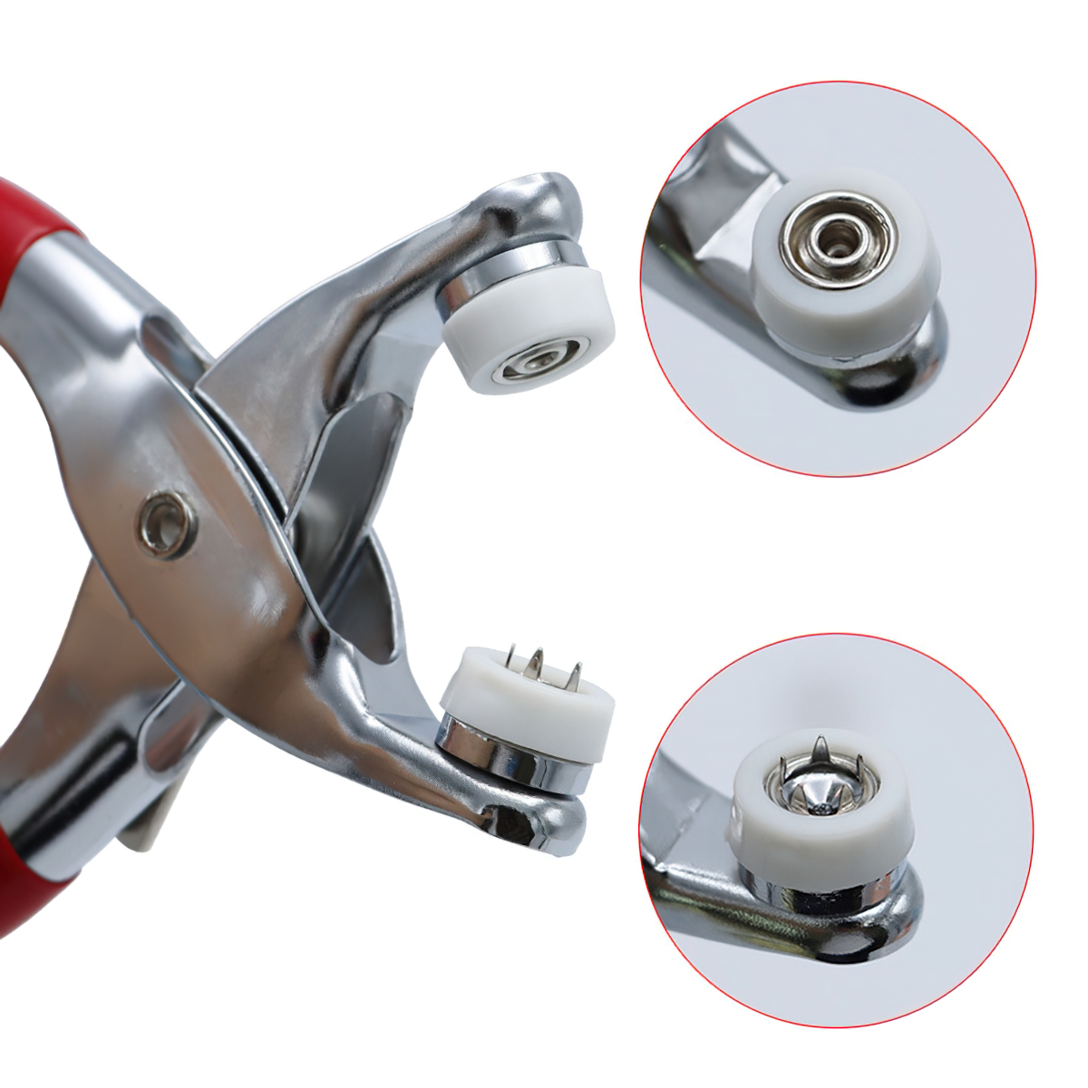 Bộ kìm bấm khuy cúc áo kèm hộp 50/100 chi tiết cúc áo đủ màu tiện dụng, Dụng cụ bấm khuy đa năng - BEAU 4
