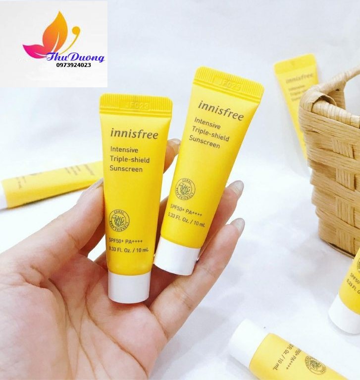 [HCM]Kem Chống Nắng Innisfree Intensive Triple Shield Sunscreen SPF50+ Pa++++10ml
