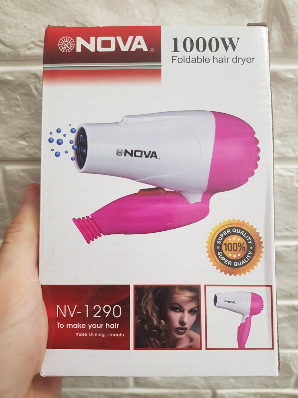 Máy sấy tóc mini 2 chế độ Nova