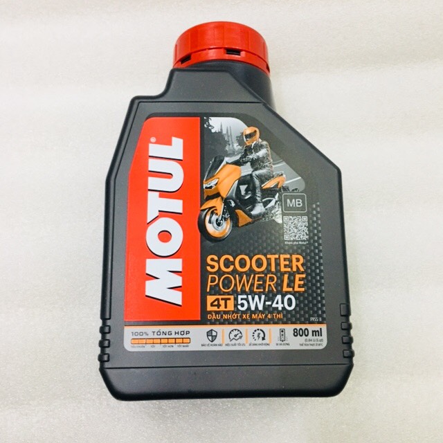 NHỚT XE GA MOTUL SCOOTER POWER LE 5W-40 0,8L