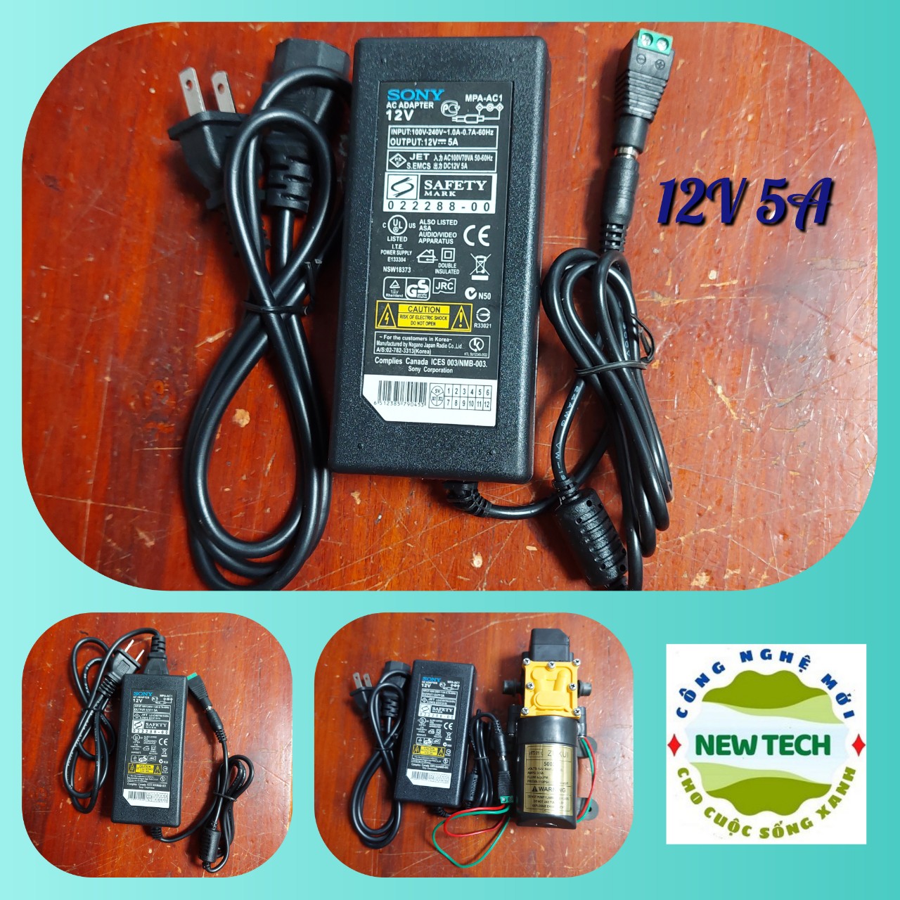 Nguồn Adapter 12V 6A  dùng Cho máy bơm Mini đơn