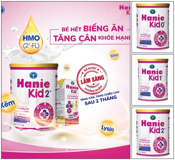 Sữa bột Hanie Kid 0+ 900g (0-12 tháng)