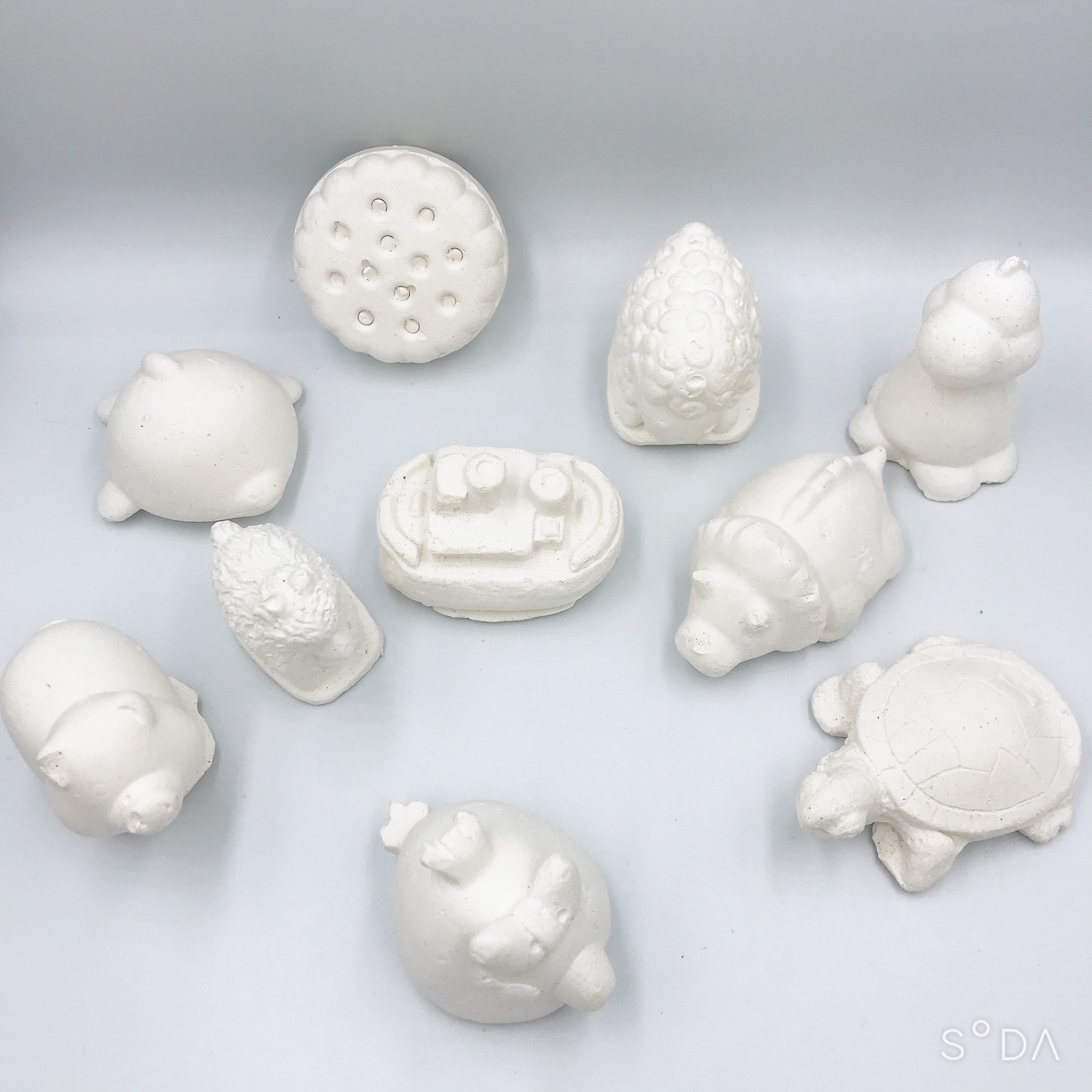 Combo 5 Con Tượng Tô Màu Size 5cm Nhiều Mẫu ( Không Kèm Màu và cọ)