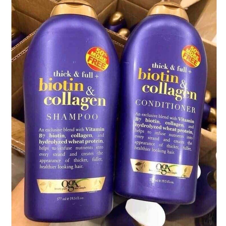 Bộ Gội Xả Biotin Colagen 577ml x 2