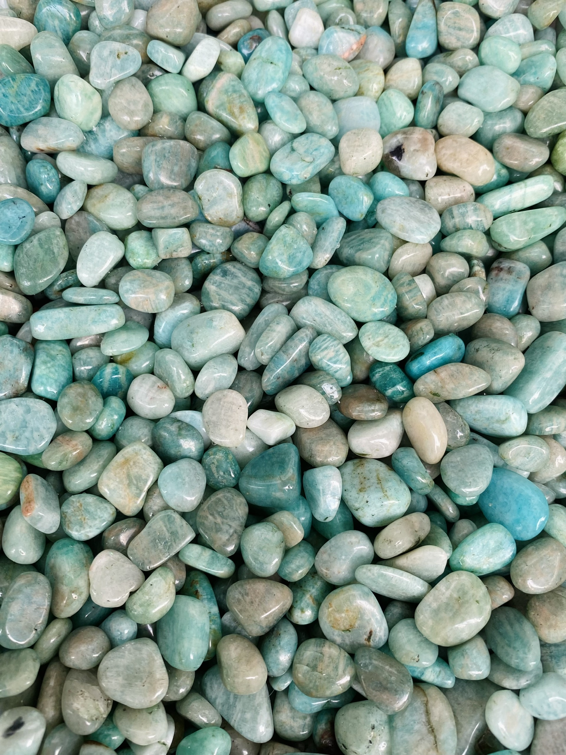 100g Vụn đá Amazonite - Đá Thiên hà tự nhiên