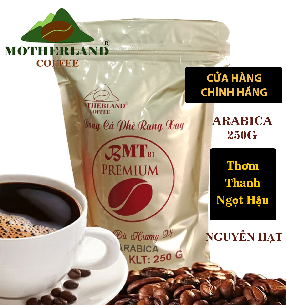 Cà phê Arabica Cầu Đất Đạt Lạt gói 250g