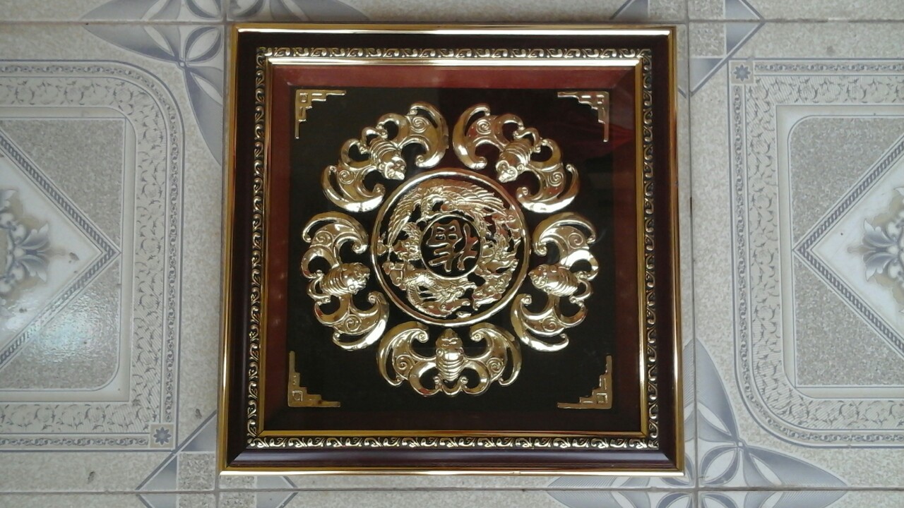 Tranh ngũ phúc dơi 40x40
