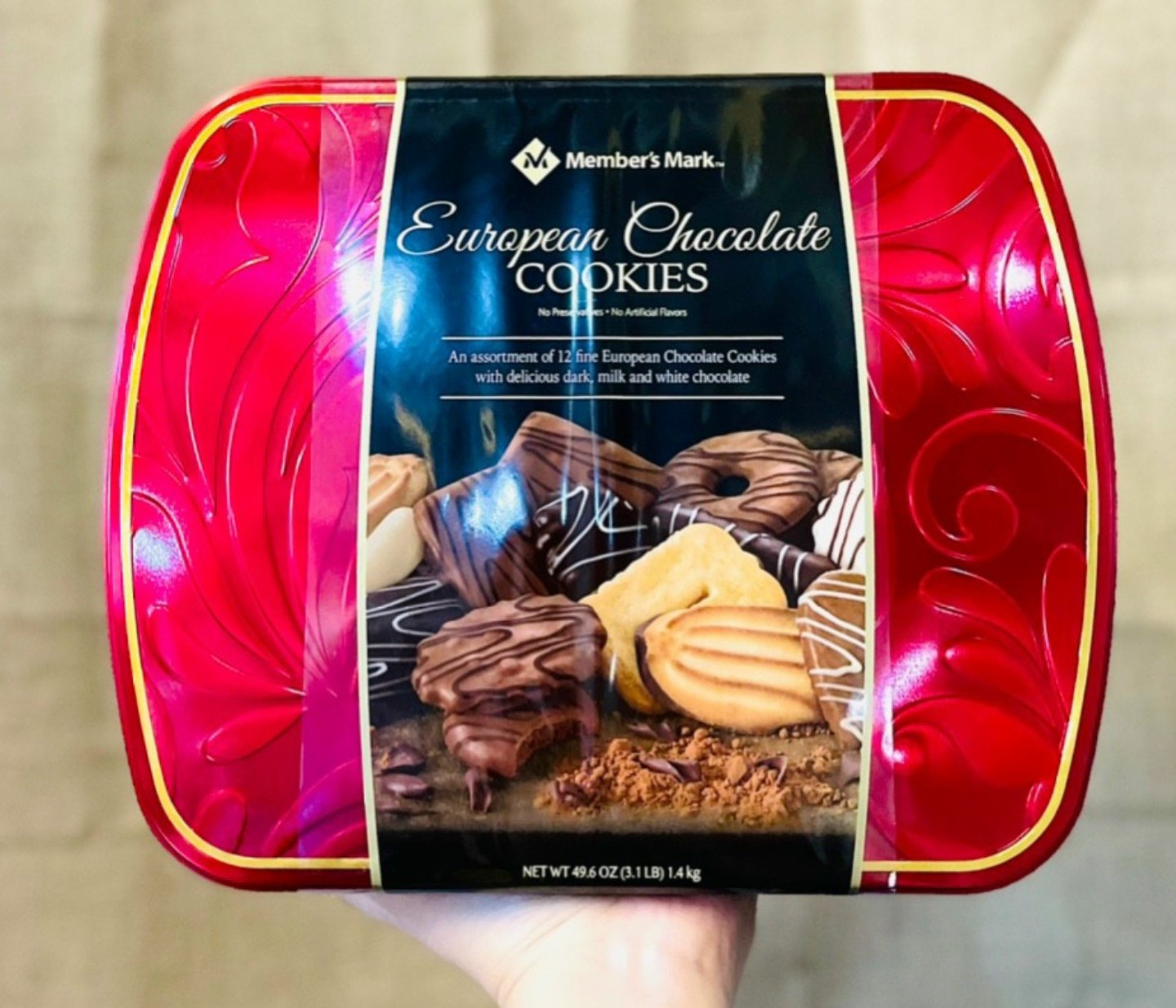 Hộp bánh quy socola Member’s Mark European Chocolate Cookies 1.4kg - QUÀ TẾT