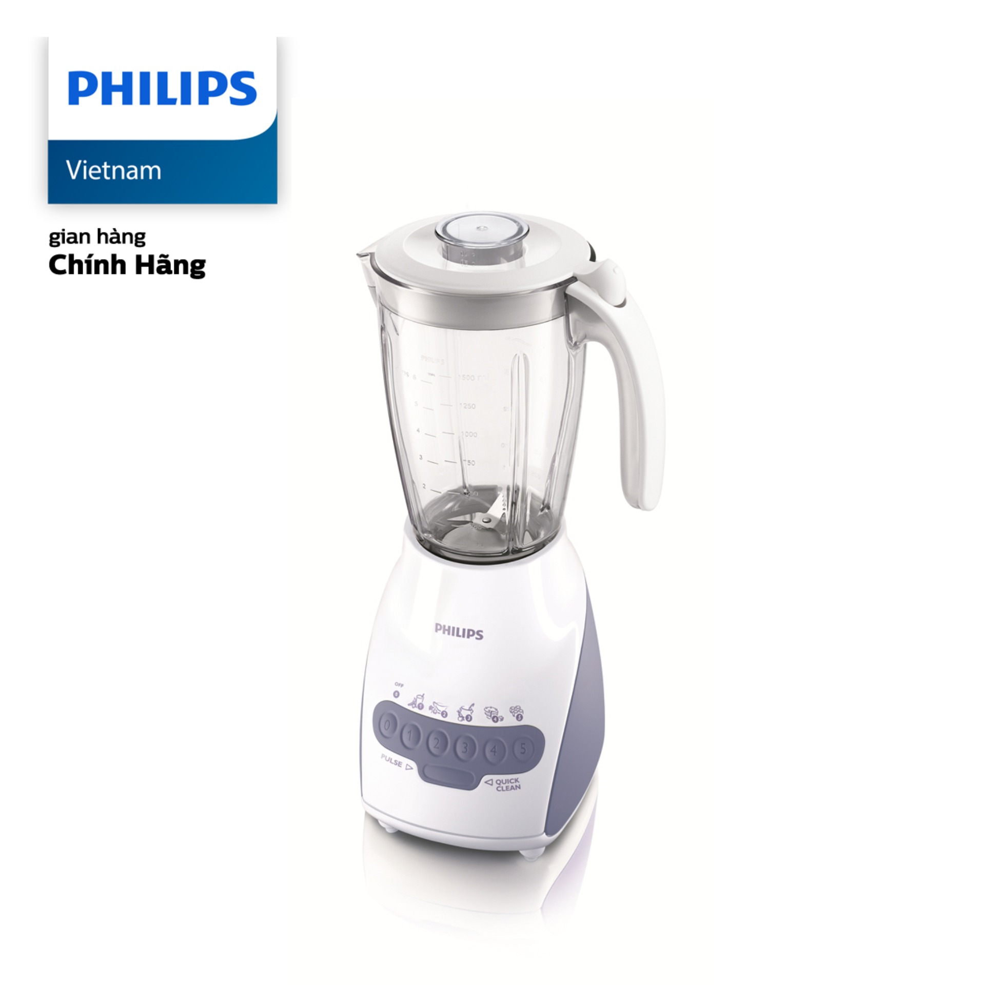 Máy xay sinh tố Philips HR2116/01 2 cối 1.5L 600W - Hàng phân phối chính hãng|ProductId:420