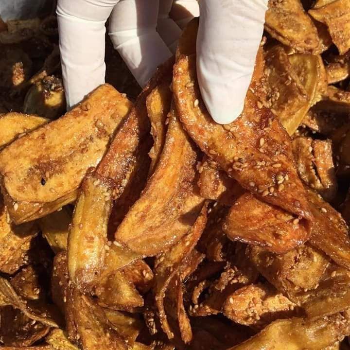 CHUỐI SẤY MÈ GỪNG 500G