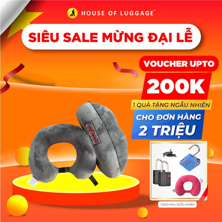 Gối cổ du lịch cao su non LEQUB