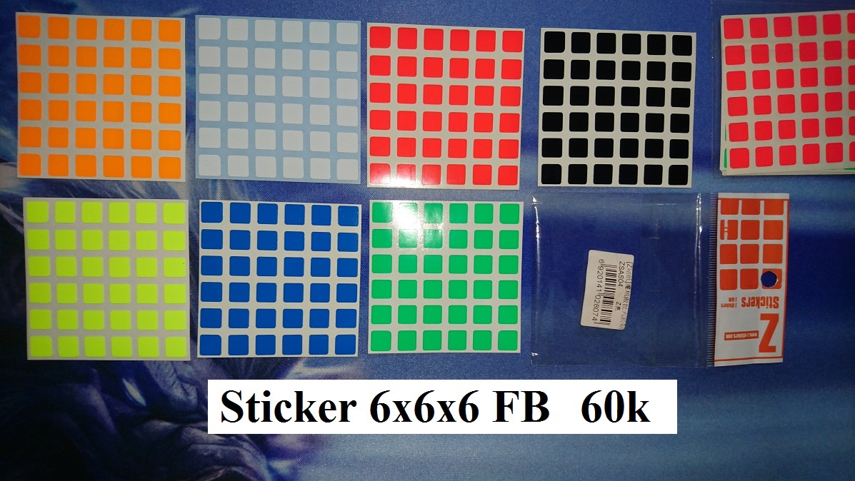 Phụ kiện Rubik. Sticker Rubik 4567