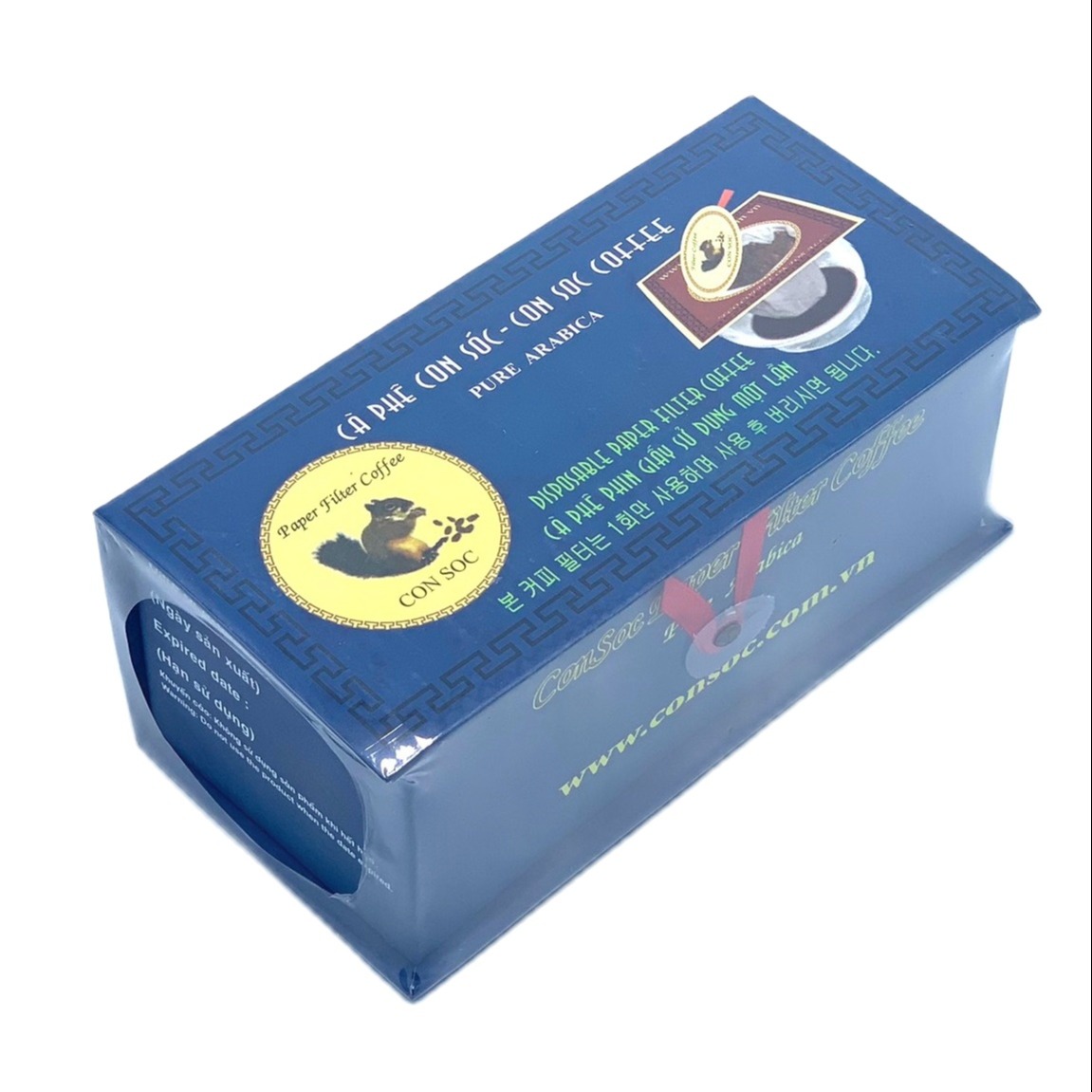 Cà phê Con Sóc Phin Lọc Xanh Đơn( Hộp 10 Gói)