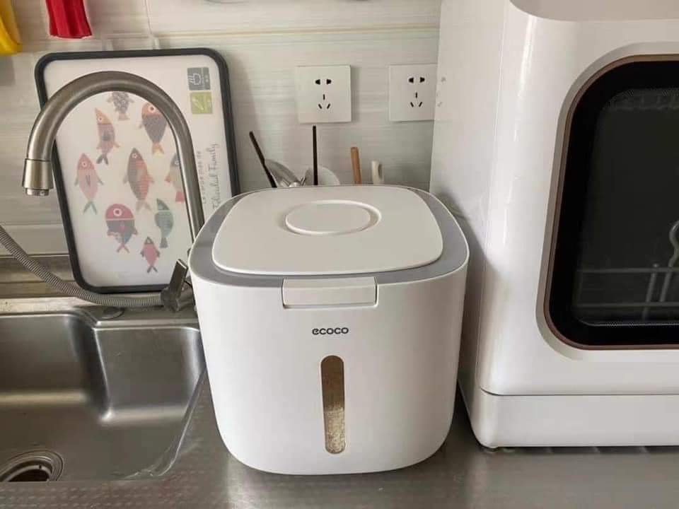 THÙNG ĐỰNG GẠO + CÁC LOẠI HẠT ECOCO 10kg ( THÙNG GẠO ECOCO)  BẢO HÀNH 36 THÁNG