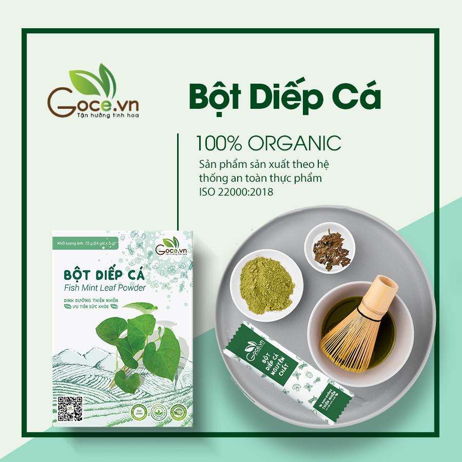 Bột diếp cá nguyên chất Goce - 72g (24 gói x 3g)