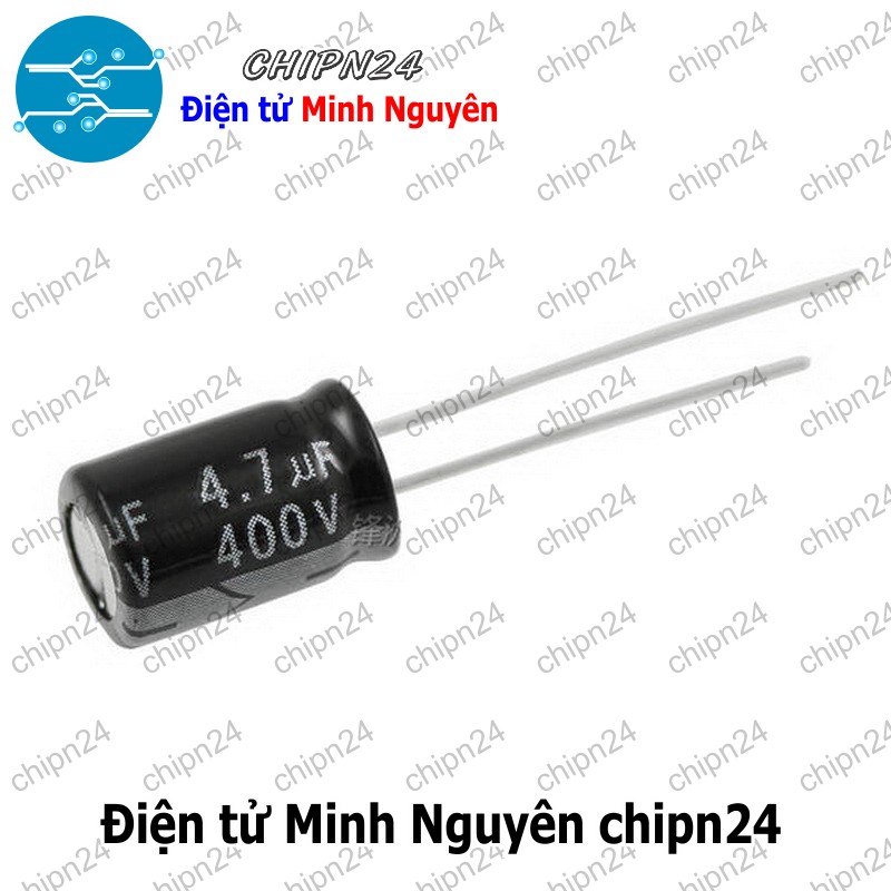 [10 con] (F247) Tụ hóa 4.7uF 400V Đen (8x12mm) - HH002824