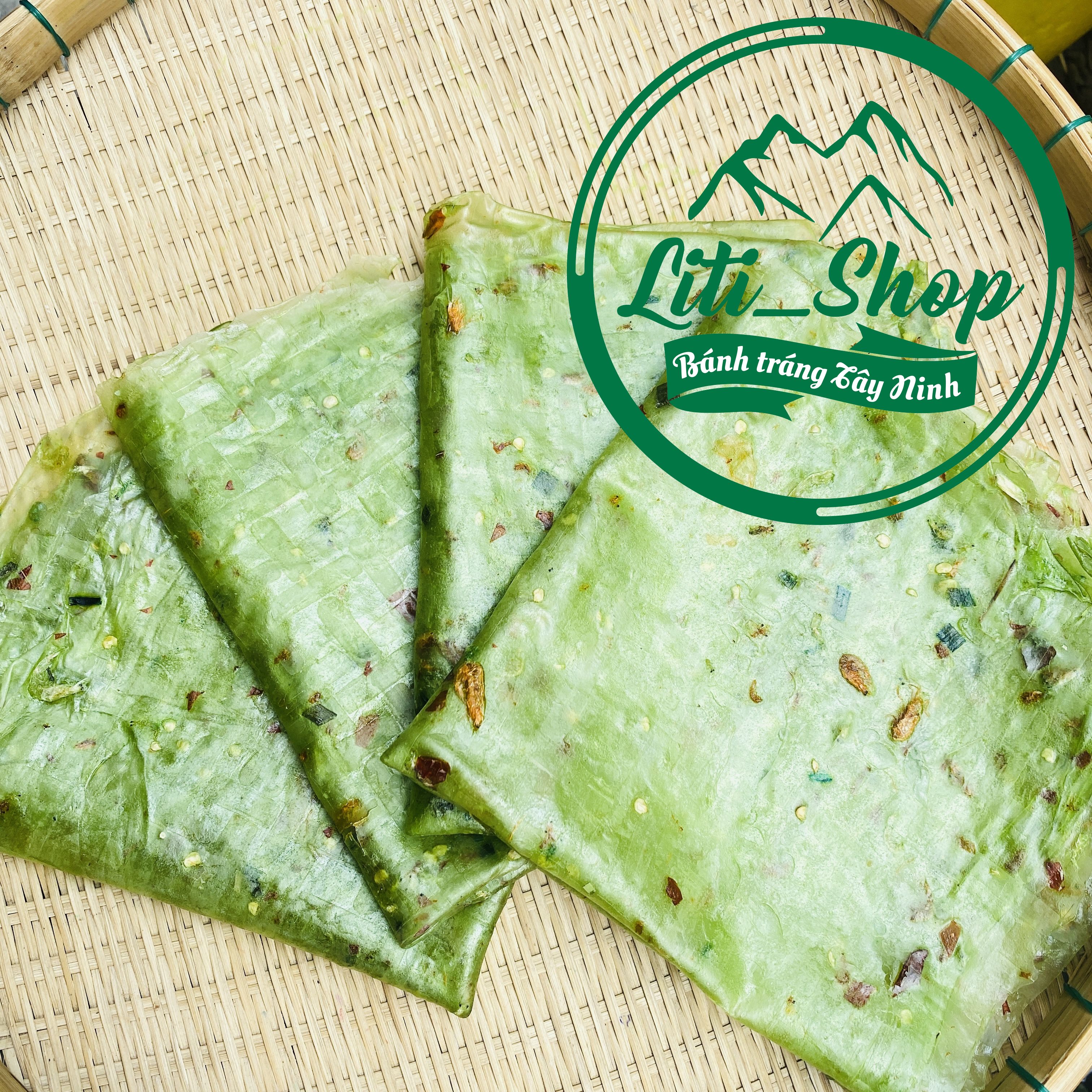 [500Gr] Bánh tráng dẻo tôm lá dứa Tây Ninh