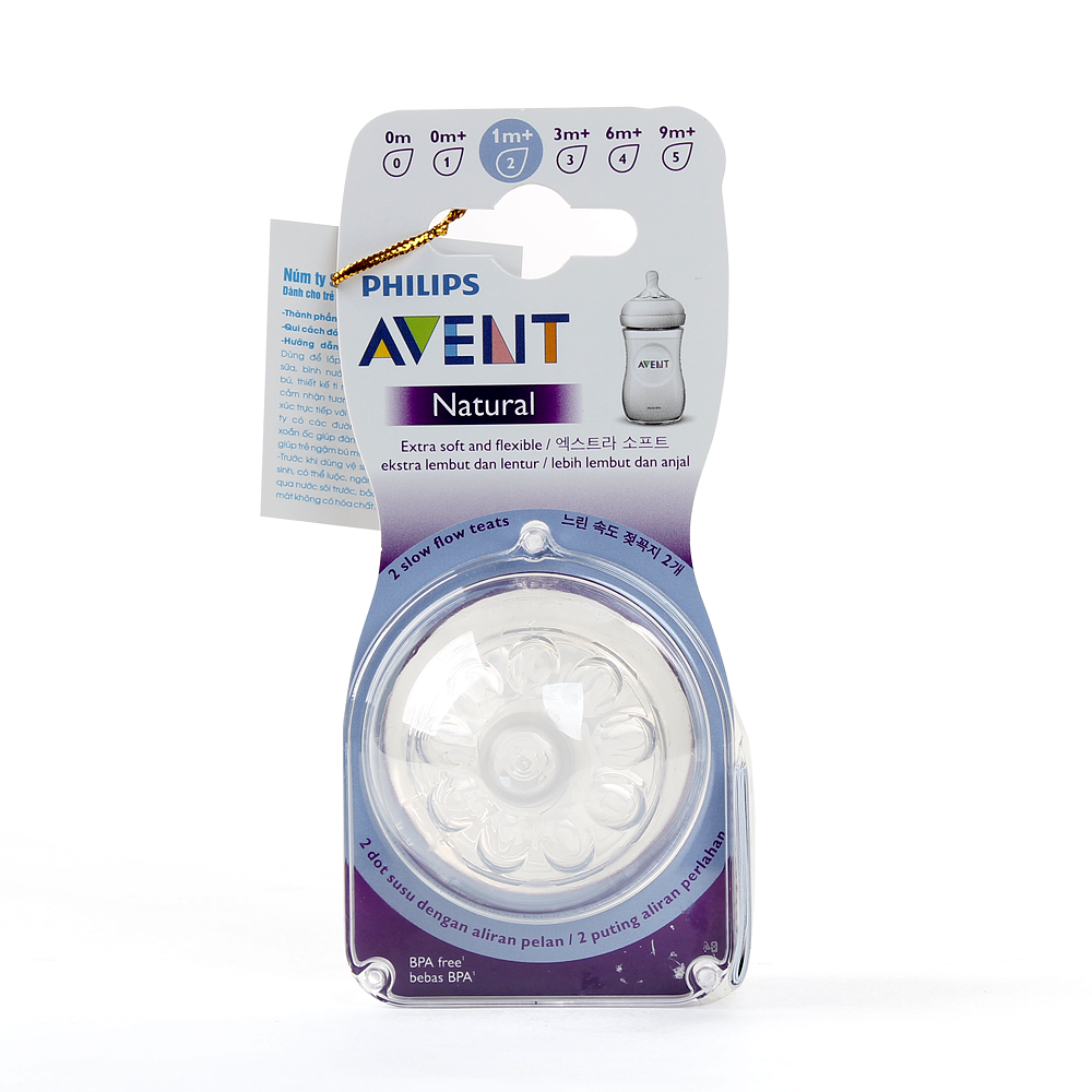 Núm ti silicone Philips Avent Natural cho bé