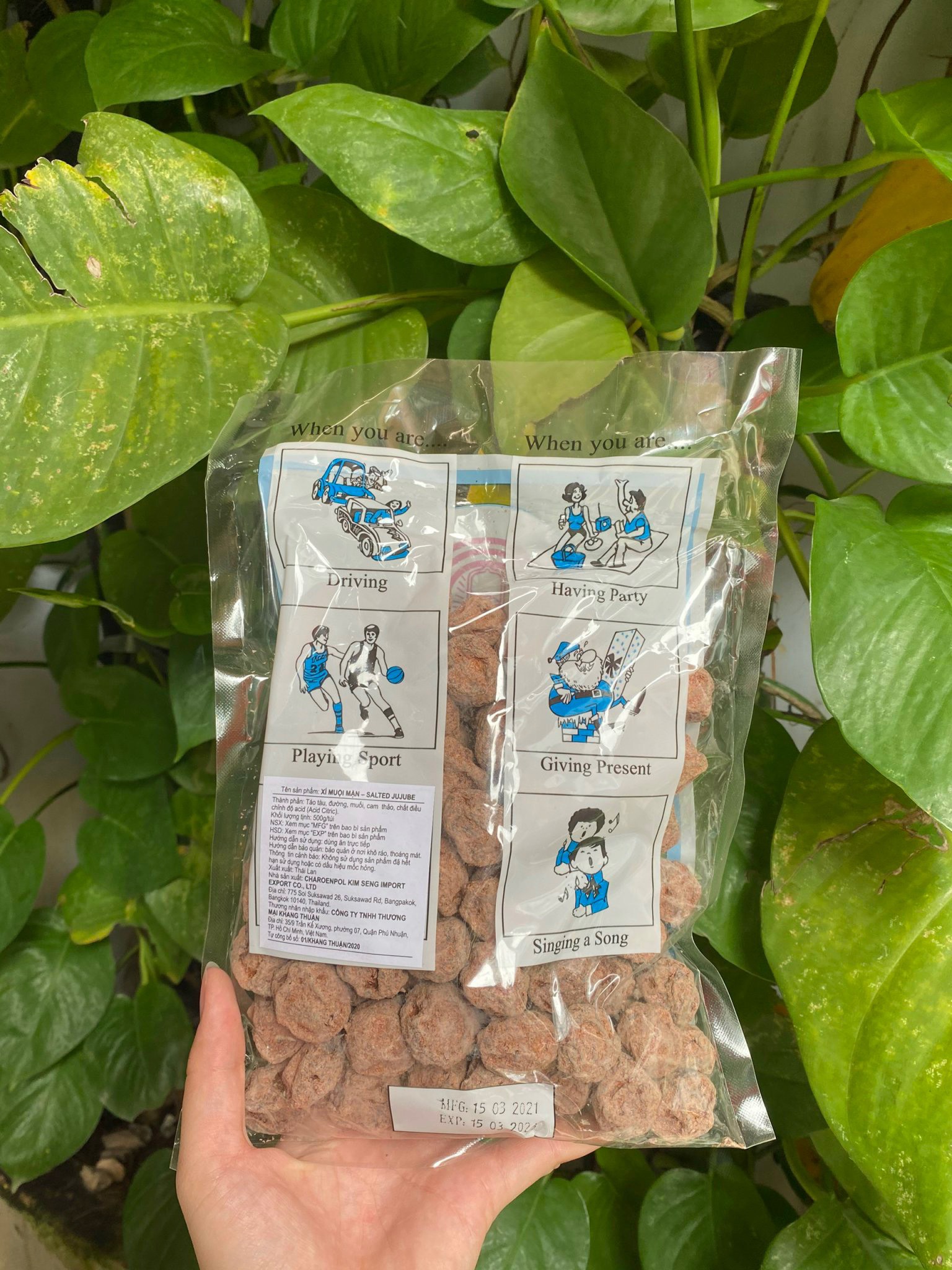 Xí Muội Thái Lan Salted Jujube (Gói 500g)