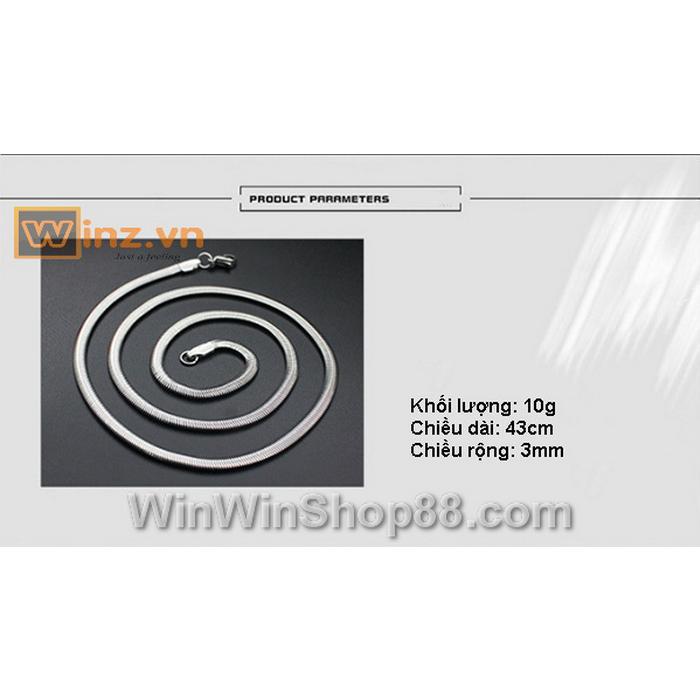Dây chuyền inox nam sợi mì DC165