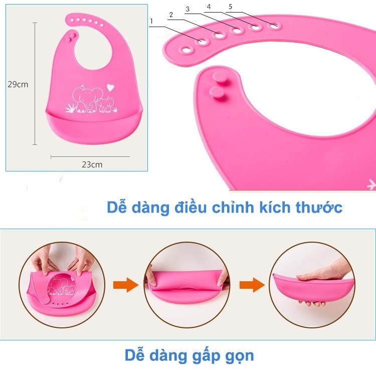 [Mẹ thông thái] Yếm ăn dặm silicon cho bé