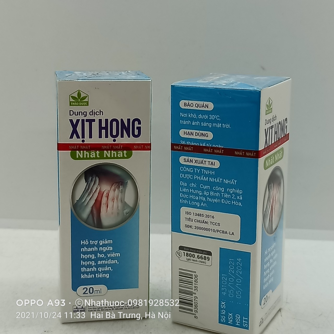 DUNG DỊCH XỊT HỌNG NHẤT NHÂT LỌ 20ML